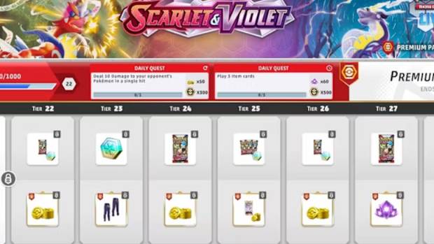 Battle pass rewards in TCG Live